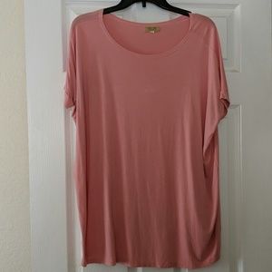 Piko long coral shirt